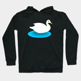 white swimming duck Hoodie